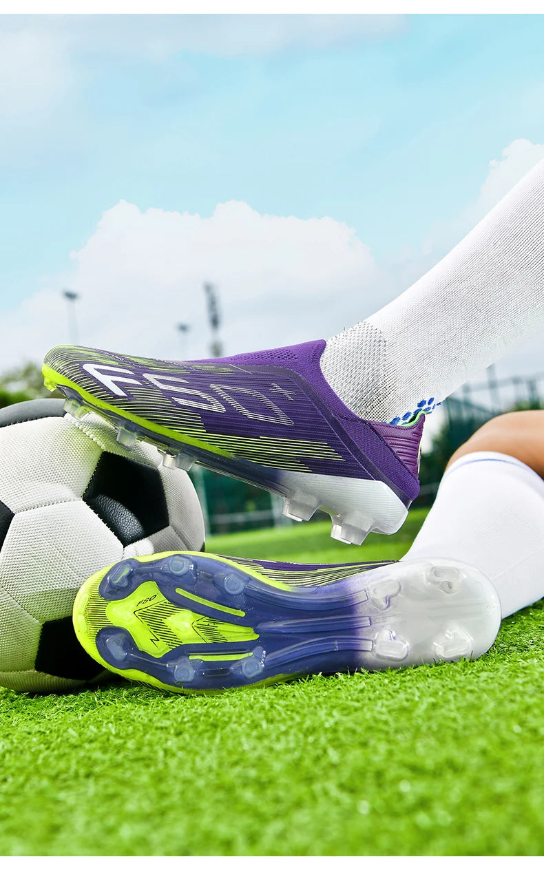 New Men Sneakers Match Grass Cleats High-quality Soccer Shoes Futsal Football Boots Non-Slip Indoor Hot-selling High-top Outdoor