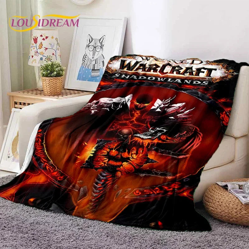 WOW, World of Warcraft  Demon Hunter, Lich King Game Flannel Blanket for Beds Bedroom Sofa Picnic,Throw Blanket Outdoor Leisure