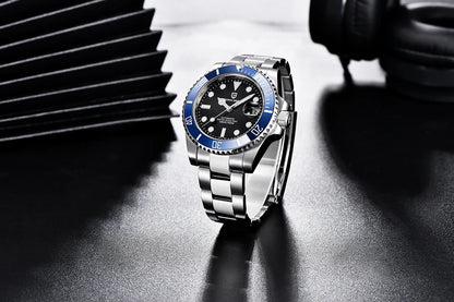 PAGANI DESIGN Men's Automatic Mechanical Watch PD1661 8215 Dive Stainless Steel Waterproof Clock Sapphire Reloj Hombre