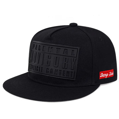 Cappellino con visiera piatta, patch alla moda, chiusura a scatto, cappellino da baseball hip hop a blocchi di colore, unisex, leggero, con protezione solare, cappellino "Dad Hat" per donne e uomini