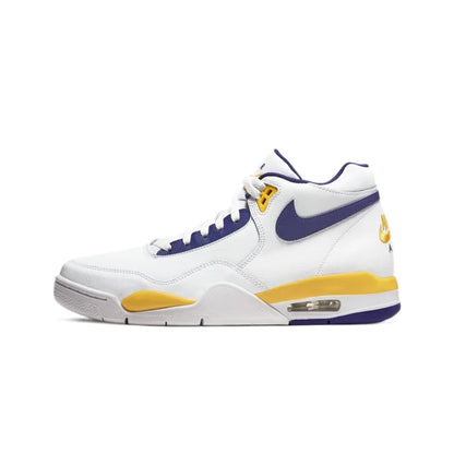 Nike Flight Legacy Comfortable and Versatile Mid-Top Retro Basketball Shoes Men's White/Blue BQ4212-103