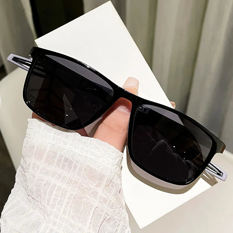 Men Women's Sports Sunglasses Square TR90 Frame Sun Glasses Eyewear Vintage Flexible Riding Goggle Shades Eyeglasses UV400