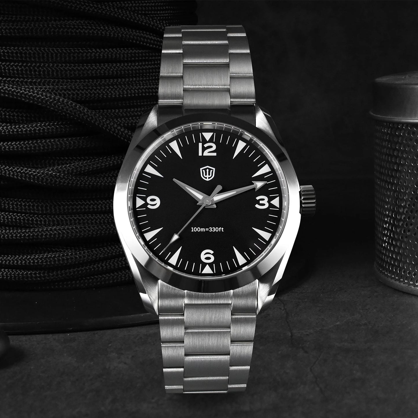 Watchdives WD0006 V2 Watch VH31 Sweep Second Quartz Movement Sapphire Luminous Stainless Steel Watches Waterproof 38mm Watch
