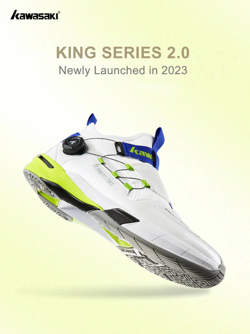 Zapatillas profesionales de bádminton Kawasaki King Series 2.0 para hombre y mujer, deportivas antitorsión originales, zapatillas de tenis para hombre, sneakers A3311