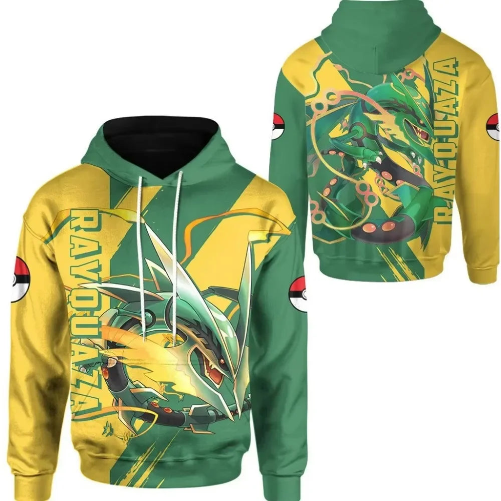 New Pokémon Pikachu Children Printed Top cosplay Hooded Fashion Trendy Casual Long-sleeved Pullover Sweatshirt Birthday Gift