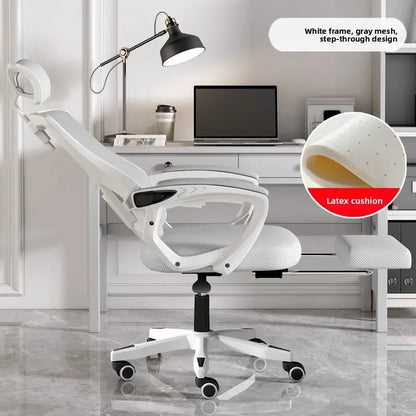 Chaise de jeu ergonomique pour ordinateur, avec dossier inclinable et hauteur réglable, idéale pour les étudiants, les dortoirs et les bureaux à domicile.