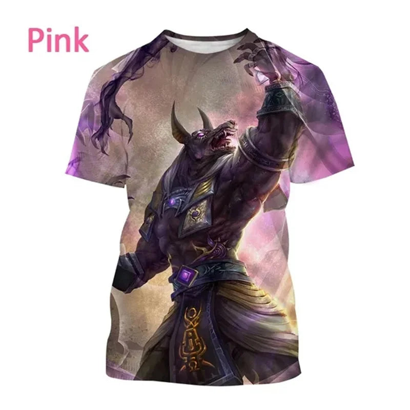 Grim Reaper Anubis Tee Shirts 3D Printed Ancient Egyptian God T Shirt Eye of Egypt Pharaoh Fashion Harajuku Short Sleeve T-shirt