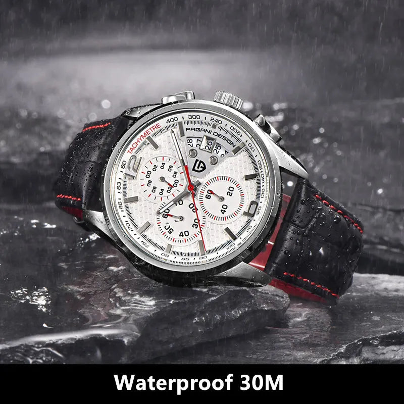 Cronógrafo PAGANI DESIGN para homem, quartzo multifunções, estilo militar de piloto, relógio masculino