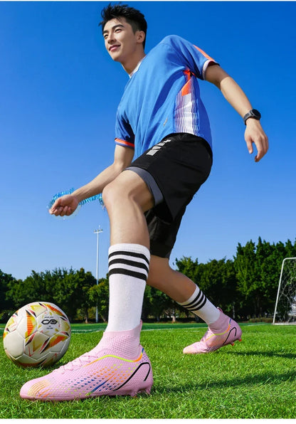 Mens Football Field Boots Ultralight Turf Indoor Society Training Soccer Shoes Cleats for Kids Sneakers TF/FG Football Shoes