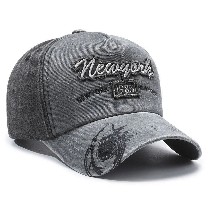 New Hat Spring and Summer European and American Sunscreen Baseball Cap Men's Washed Old Outdoor Casual Cap Women's Retro Sun Hat
