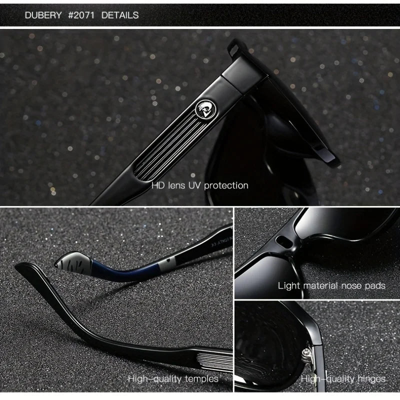 DUBERY Polarized UV400 Protection Sunglasses For Men And Women 9 Colors Model 163