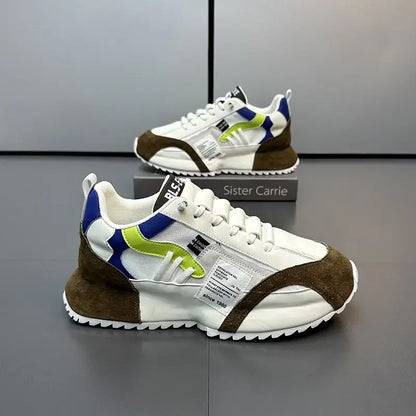 Baskets de luxe pour homme, chaussures de sport, mocassins, baskets casual pour homme à semelles épaisses, confortables, respirantes, tendance, au design original et personnalisées