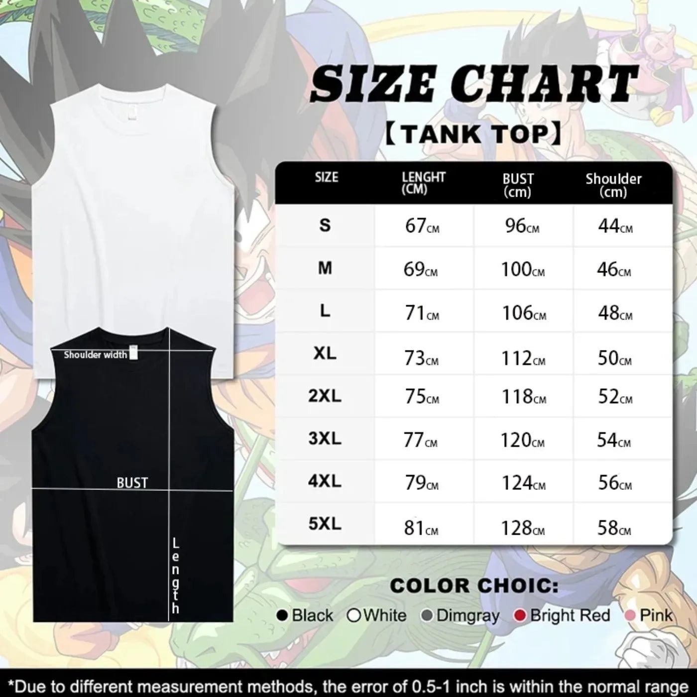 Son Goku Anime Dragon Ball Super Saiyan Harajuku Spring Summer Tank Top Casual Sports Fitness Pure Cotton Sleeveless Shirt Y2K