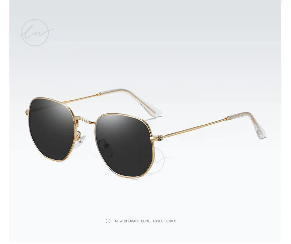 LM Kvinder Hexagon Solbriller Mænd Retro Polariserede Kørselsbelagte Spejlbriller UV400 Briller gafas de sol