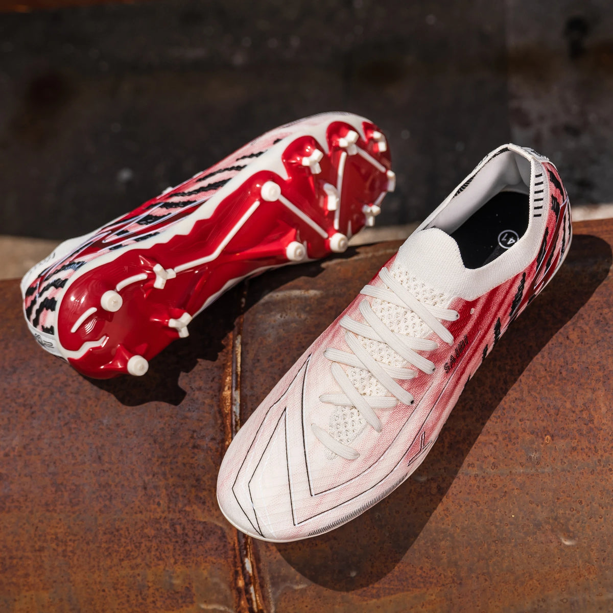 Nouvelles chaussures de football AG FG pour hommes, tige en PU flexible, crampons en caoutchouc résistant, pour adultes, pour les compétitions de football en extérieur.