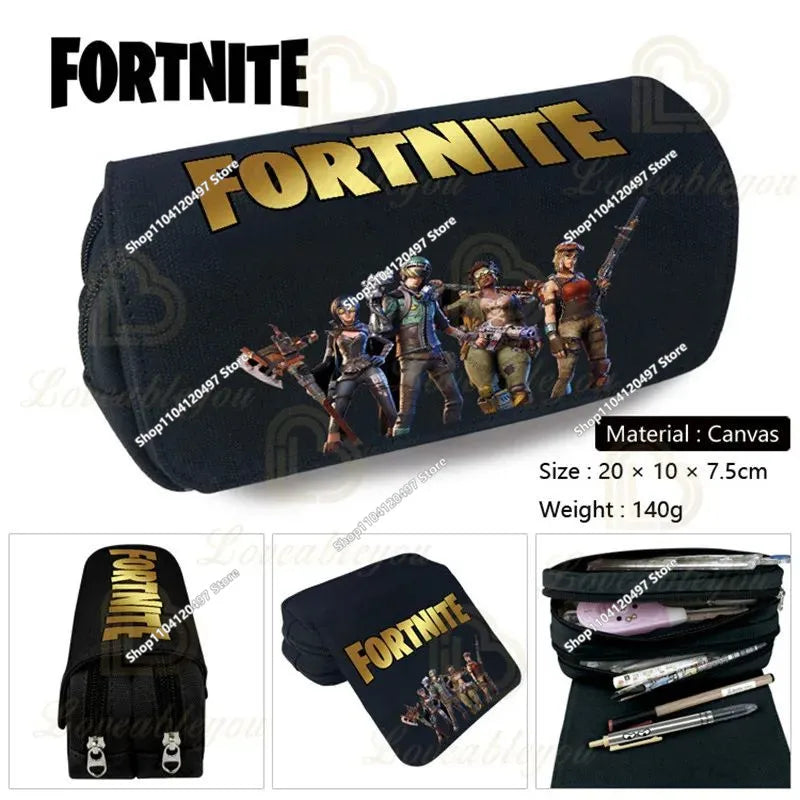 3-teiliges Set Fortnite-Gaming-Rucksack, Anime-Cartoon, große Kapazität, Schultaschen für Schüler, Federmäppchen, Kawaii-Lunchbag, Geburtstagsgeschenke