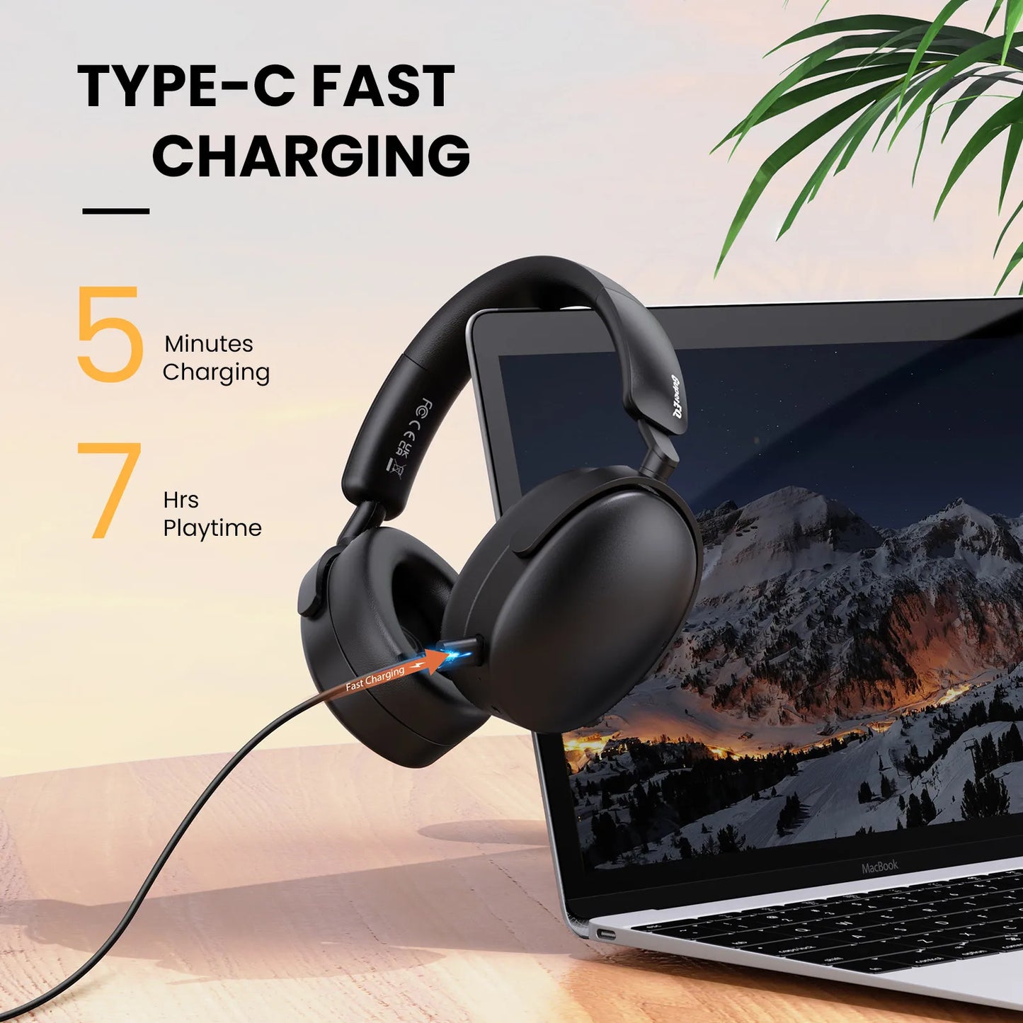 Oneodio SuperEQ A200 kabellose Bluetooth 5.4 ANC-Kopfhörer – Over-Ear-Noise-Cancelling-Headset mit ENC-Mikrofon, Hi-Res Audio & App-Steuerung