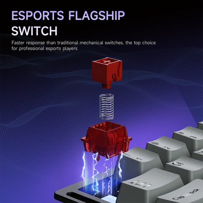 AJAZZ AK029 Wired One-Handed Gaming Keyboard with HE Magnetic Switch, 8000Hz RGB Mini Mechanical Keyboard, 29 Keys for PC Gaming