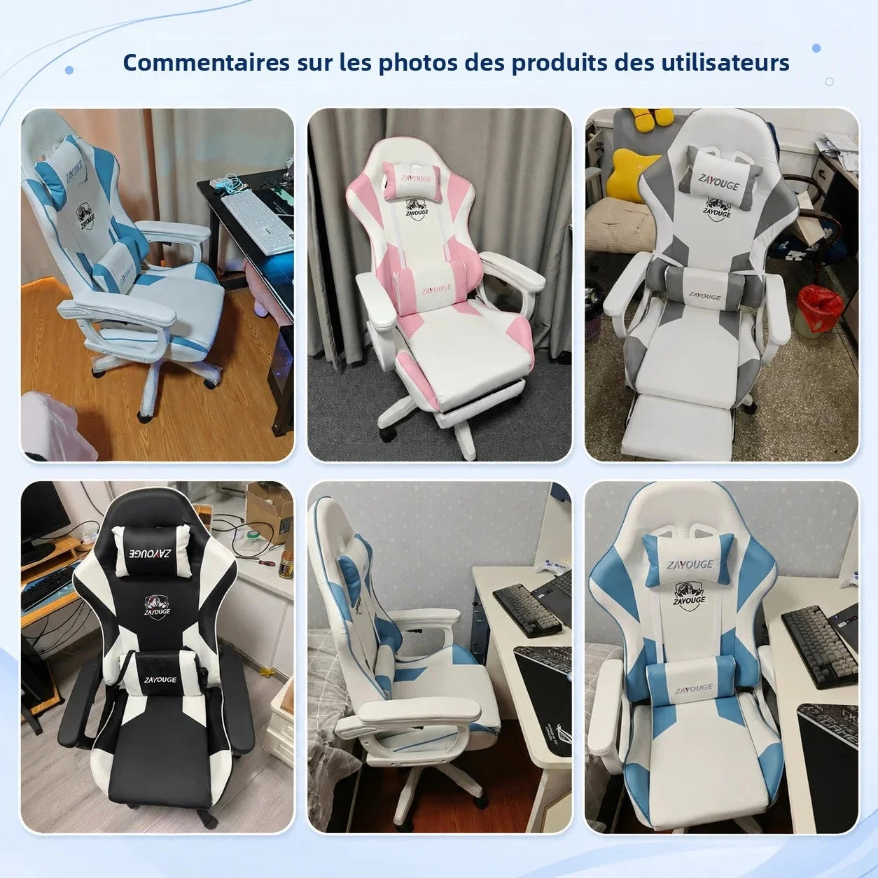 AOLIVIYA Gaming-Bürostuhl mit Liegefunktion, drehbar, höhenverstellbar, mit Rückenlehne und Fußstütze, für Zuhause, Computer, Internetcafé und E-Sports