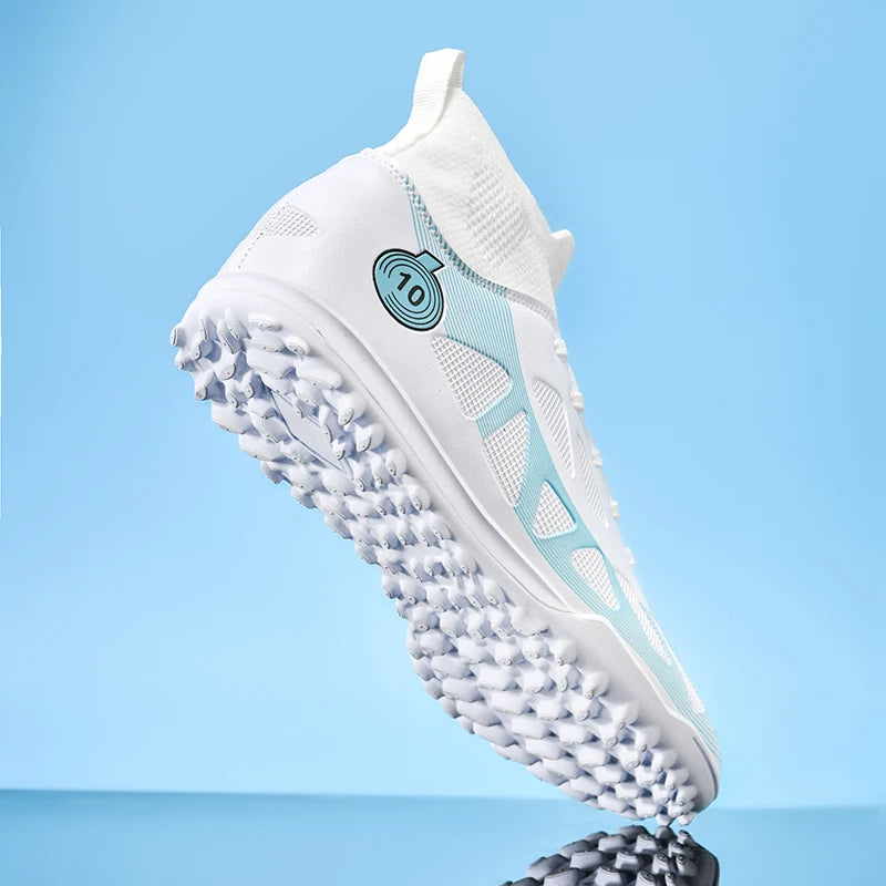 Professional Sports Football Shoes TF, Broken Nail Design, Durable Wear-Resisting Training Shoes for Teenagers, Adult High-Top Soccer Shoes