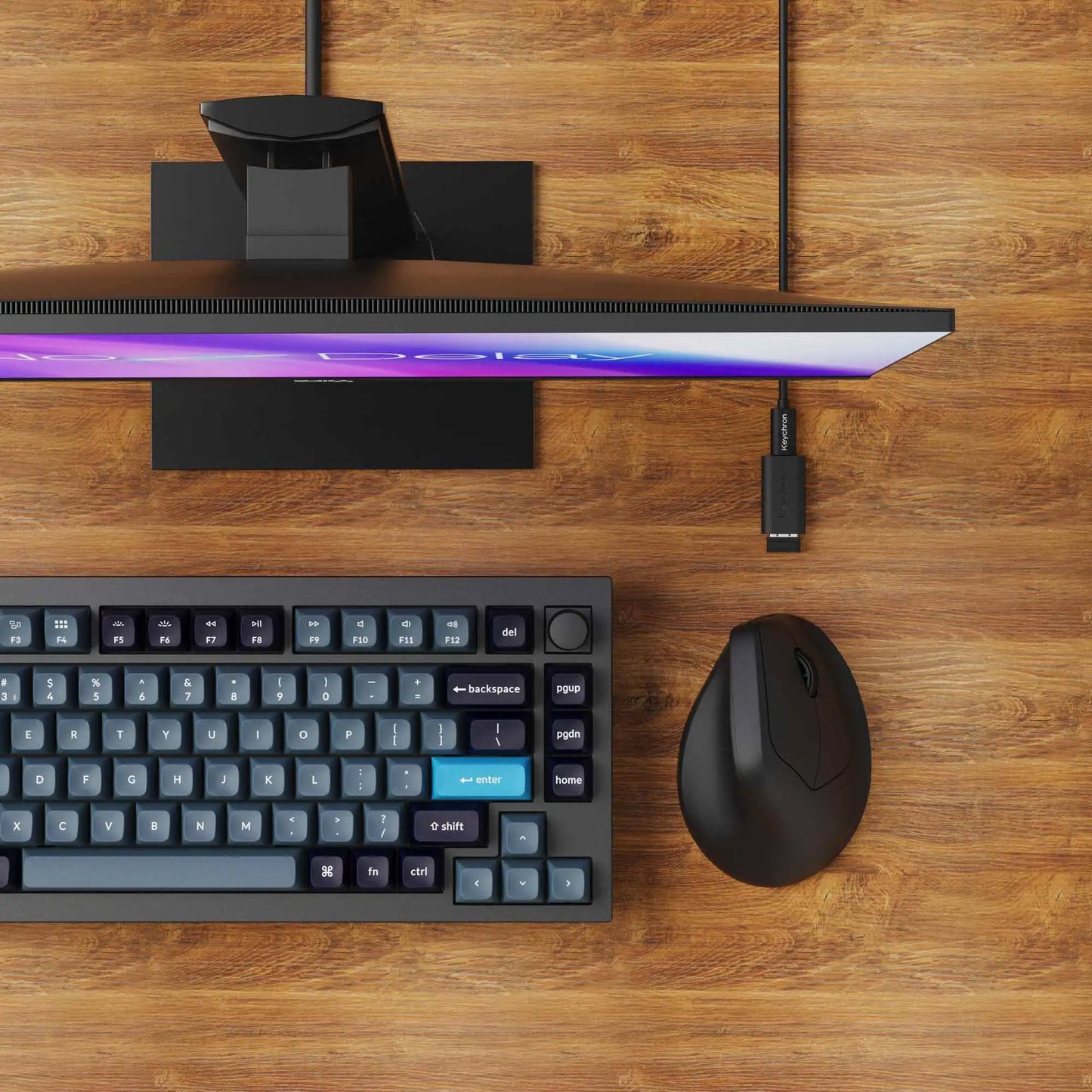 Keychron M5 Wireless Ergonomic Mouse with 8K Polling Rate, Bluetooth & 2.4GHz, 26K DPI Optical Sensor, Rechargeable Vertical Mouse