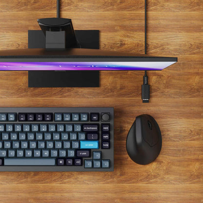 Keychron M5 Wireless Ergonomic Mouse with 8K Polling Rate, Bluetooth & 2.4GHz, 26K DPI Optical Sensor, Rechargeable Vertical Mouse