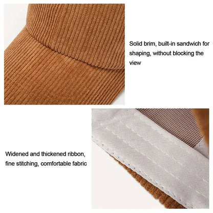 Unisex corduroy baseballpet, verstelbare zonnehoed, hiphop-pet voor heren