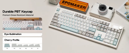 EPOMAKER QK108 QMK/VIA Full-Sized ANSI US Layout Wired/BT/2.4Ghz Wireless Mechanical Keyboard RGB Backlight with 8000mAh Battery
