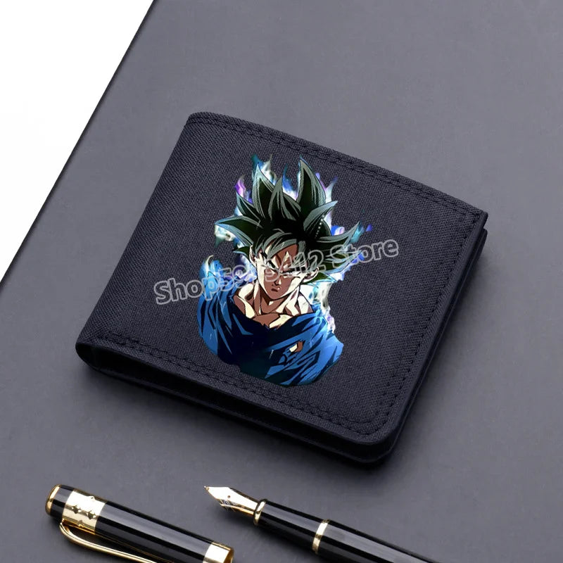 Dragons Ball Wallet Anime Goku Men Short Folding Purse Cartoon Card Holder Kids Coin Photo Case Fashion Pocketbook Birthday Gift