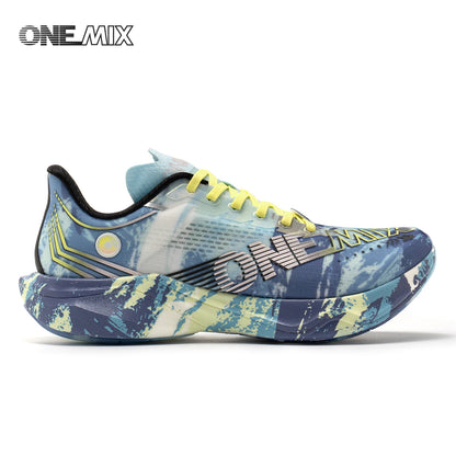 ONEMIX Nylon Carbon Board Marathon Running Racing Shoes, Professional Stable Support, Shock Relief, Ultra-light Rebound Sneakers