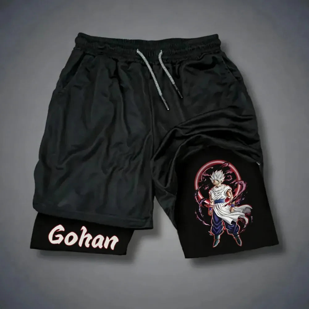 Dragon Ball Goku Unisex Harajuku Anime Printed 2026 Summer New Product Loose Sports Breathable Quick Drying Double Layer Shorts