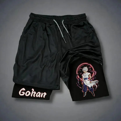 Dragon Ball Goku Unisex Harajuku Anime Printed 2026 Summer New Product Loose Sports Breathable Quick Drying Double Layer Shorts