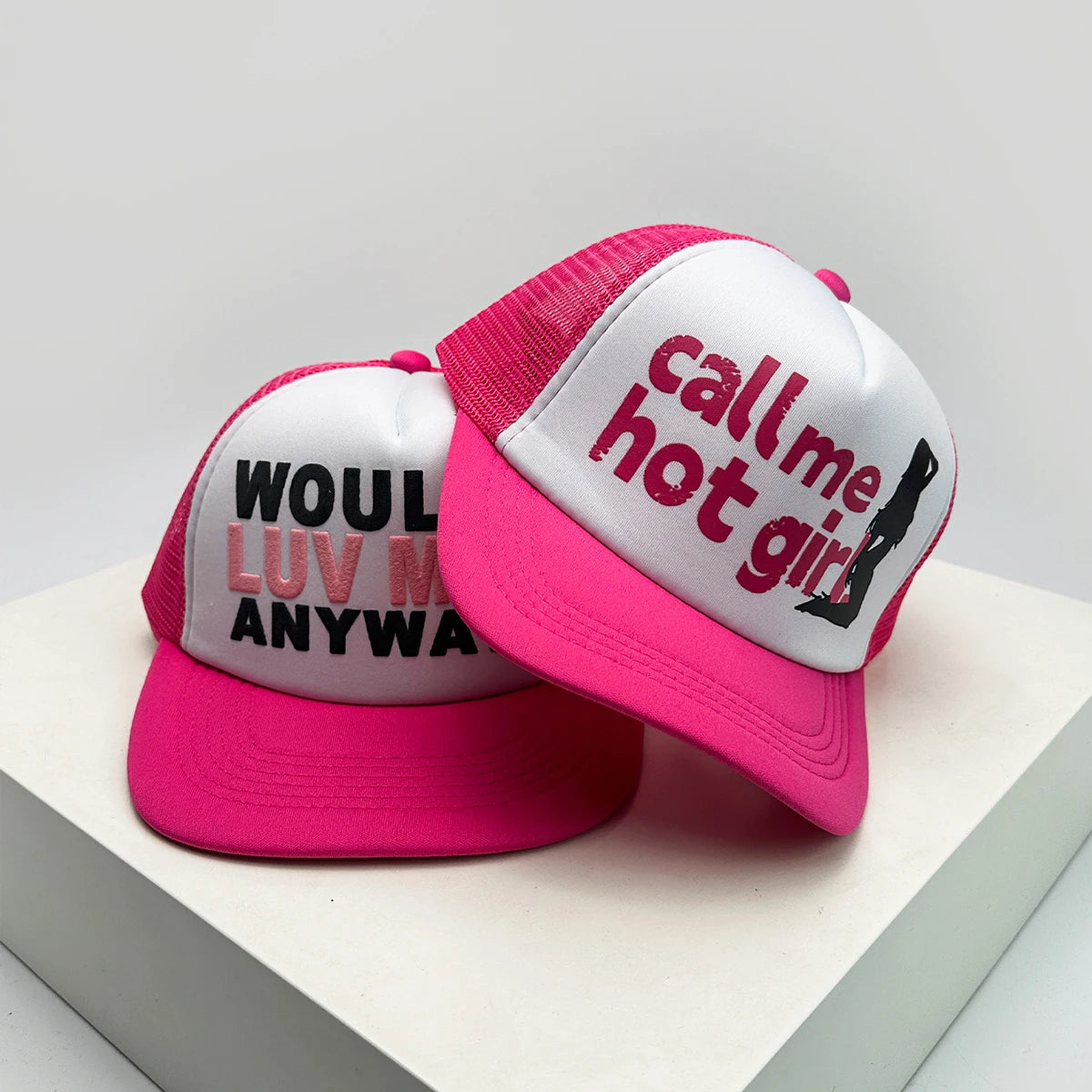 Cappelli da baseball unisex nuovi con color block, stampa lettering e ricamo, stile hip hop, rete traspirante, visiera parasole, trucker street versatili