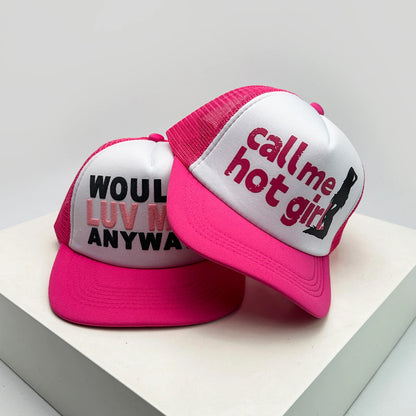 Cappelli da baseball unisex nuovi con color block, stampa lettering e ricamo, stile hip hop, rete traspirante, visiera parasole, trucker street versatili