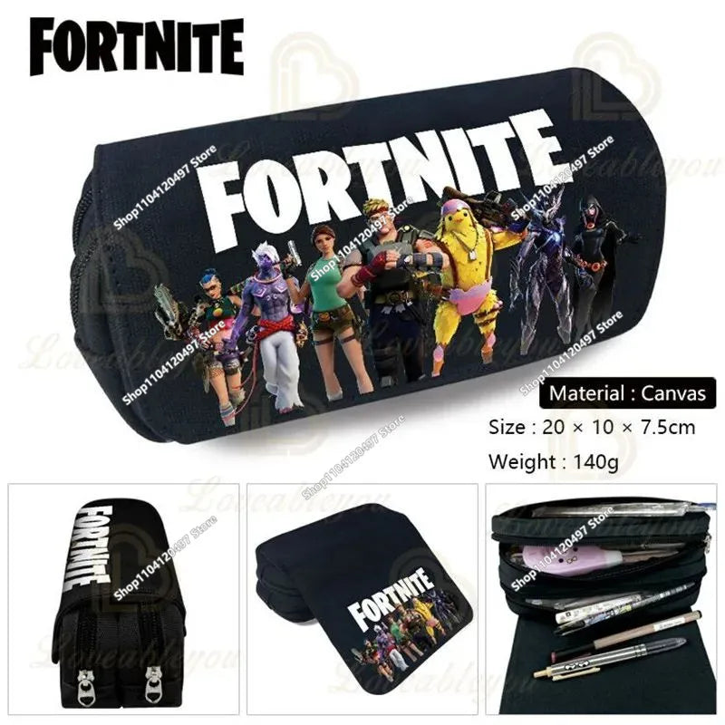 3-teiliges Set Fortnite-Gaming-Rucksack, Anime-Cartoon, große Kapazität, Schultaschen für Schüler, Federmäppchen, Kawaii-Lunchbag, Geburtstagsgeschenke