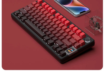 Nuevas teclas para teclado mecánico gaming 60/64/84/98/108 con interruptores MX, 135 teclas OEM PBT con grabado lateral y color degradado rojo y negro