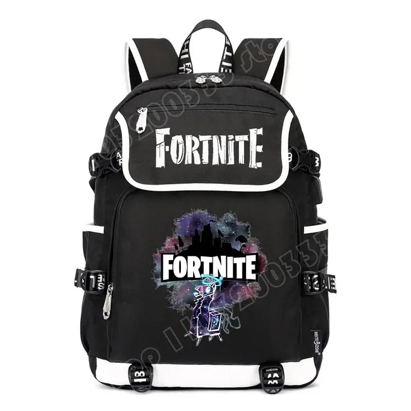 Zaino Fortnites di grande capienza, borsa a tracolla casual con porta USB, unisex, in stile anime, zaino scolastico per studenti, nuovo e alla moda, regalo di cancelleria
