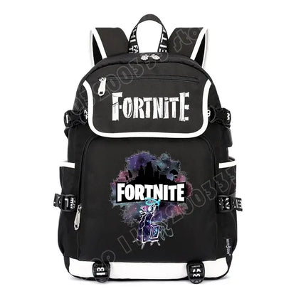 Zaino Fortnites di grande capienza, borsa a tracolla casual con porta USB, unisex, in stile anime, zaino scolastico per studenti, nuovo e alla moda, regalo di cancelleria