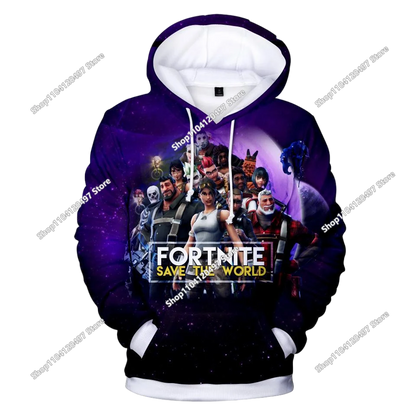 Fortnite Casual Pullover Hooded Sweatshirt Clothes Girls From 2 To 14 Years Children's Clothing Battle Royale Pullover Hoodies