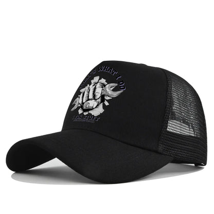 Gorra de béisbol de moda para primavera-verano, de malla estampada y transpirable, con logotipo personalizado para hombres, mujeres y parejas; gorra con visera, casquette.