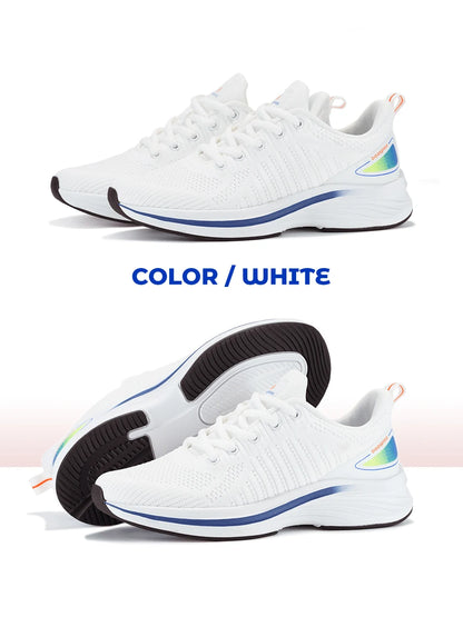 Baasploa Women Sport Shoes Comfort Lightweight Running Shoes for Women Mesh Breathable Casual Sneakers White Walking Sneakers