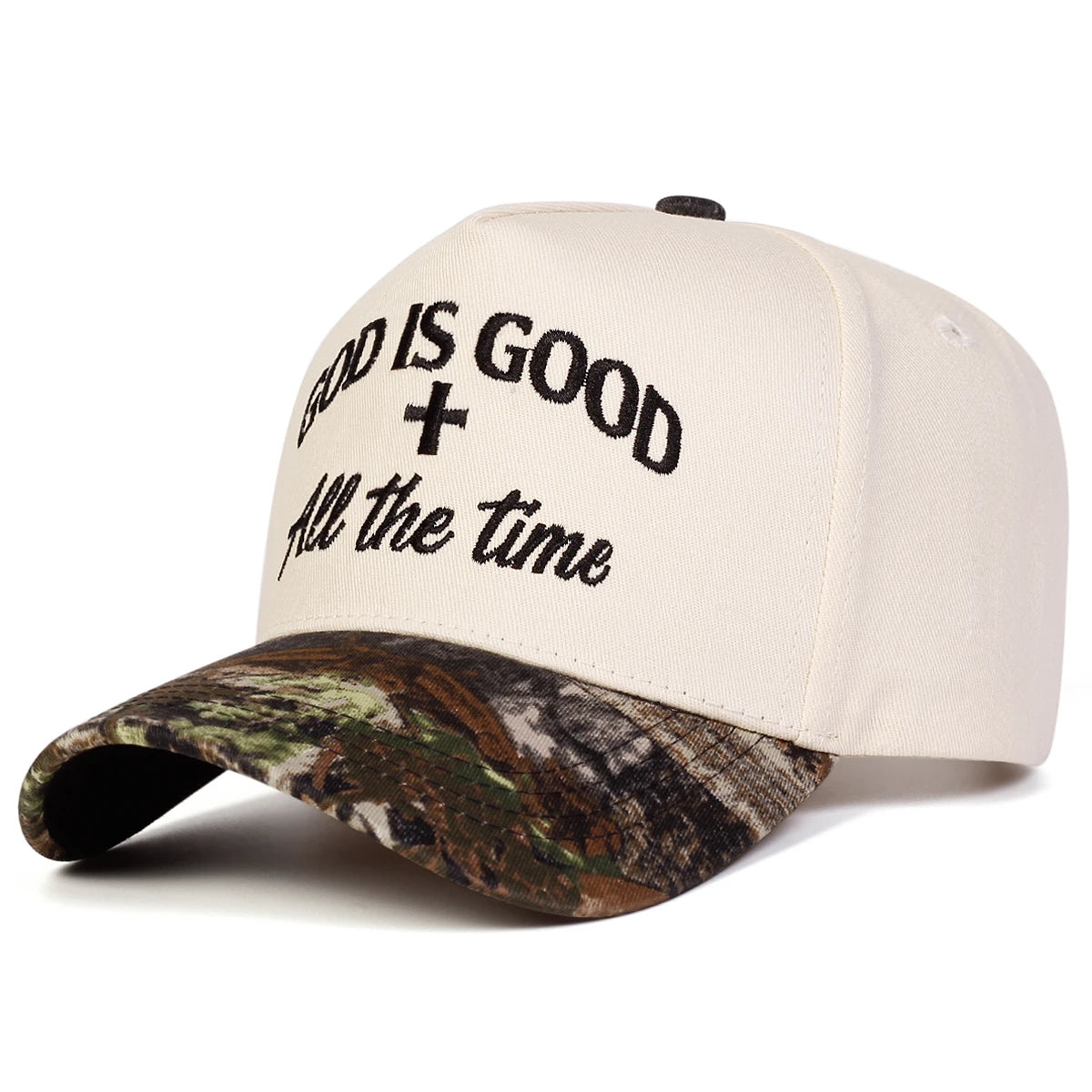 Casquettes de baseball unisexes avec broderie « GOD IS GOOD » – Printemps-automne – Chapeaux décontractés ajustables pour l'extérieur – Chapeau anti-UV – Casquette de sport