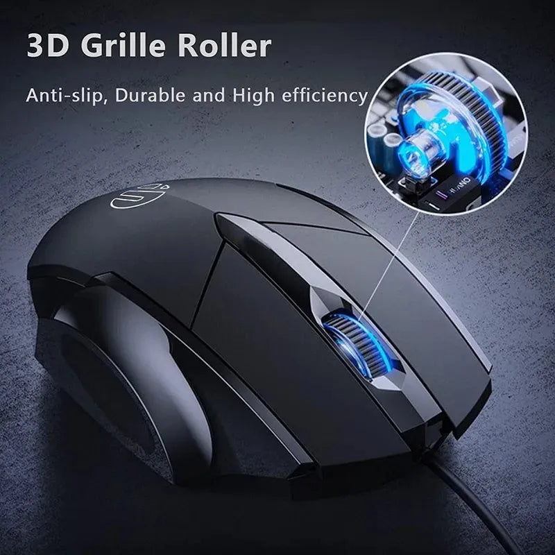 Inphic W1 Wired Gaming Mouse USB Esports Mouse with Adjustable DPI, Programmable Macro Buttons, Silent Click Office & Gaming Mouse