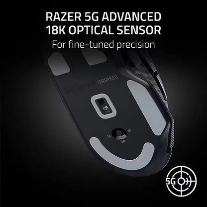 Original Razer Basilisk V3 X HyperSpeed anpassbare kabellose Gaming-Maus, optischer 18K-Sensor, Chroma RGB, 9 programmierbare Bedienelemente