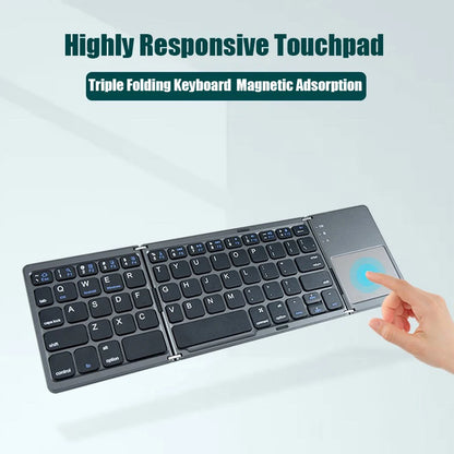 Wireless Folding Keyboard Bluetooth Keyboard With Touchpad For Windows, Android, IOS, Phone, Multi-Function Button Mini Keyboard