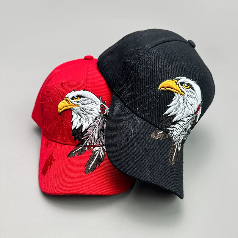 Hvedeaks Ørn Broderi Baseballkasketter Nye Herre Dame Mode Åndbar Solskærm Snapback Hardtop-kasketter Alsidige Street-ins