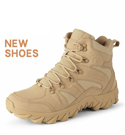 Stivali tattici da combattimento migliorati da uomo per outdoor e campeggio, antiusura, a risposta rapida, scarpe da trekking, pesca e caccia, sneakers da uomo