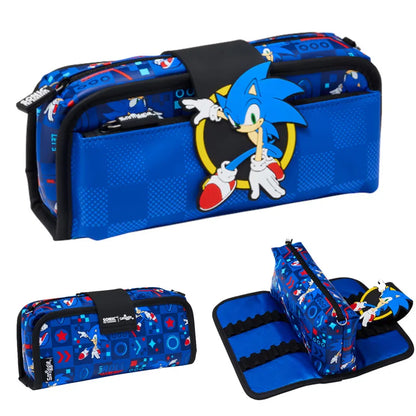 NEW High-quality Original Blue Boy Sonic Children's Backpack Cartoon Stress-relief Bag Hedgehog Anime Stationery Student Gift