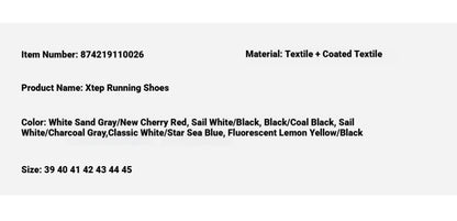 XTEP 2000km PRO Running Shoes For Men 2026 Spring Soft Durability Stability Comfort Lightweight Male Sports Sneakers 874219110026