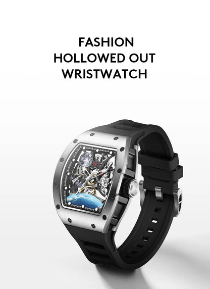 Automatic Mechanical Skeleton Watch Sports Premium Custom Logo Hollow Out Wristwatch for Active Lifestyle